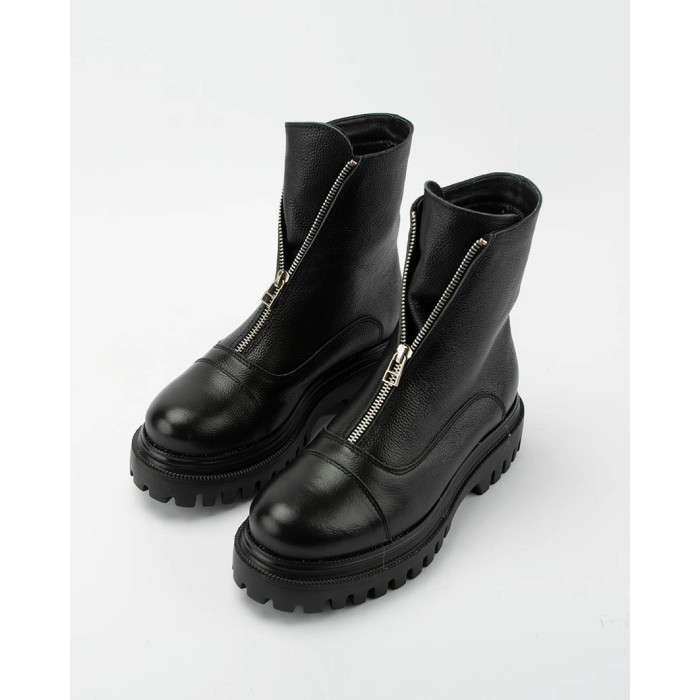 Czarne botki skóra licowa