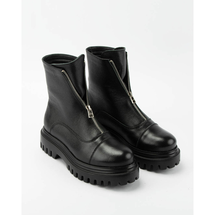 Czarne botki skóra licowa