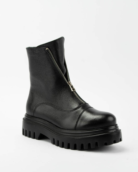 Black full grain leather boots