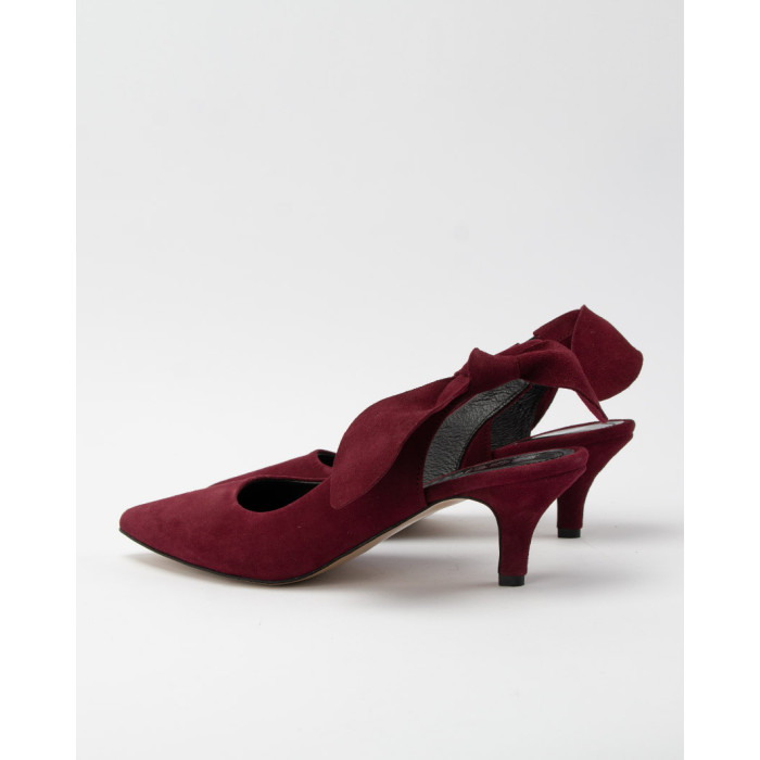 Suede pumps with low heel 6cm