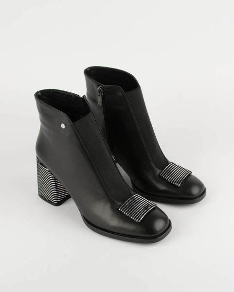 Black leather boots with...