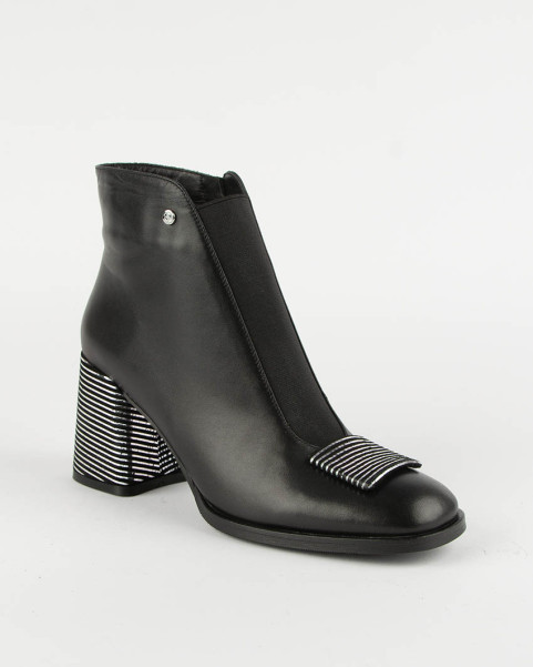 Black leather boots with...