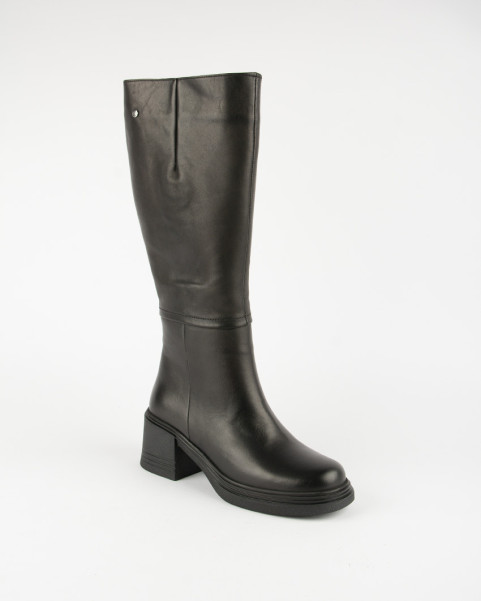 Black leather boots with...