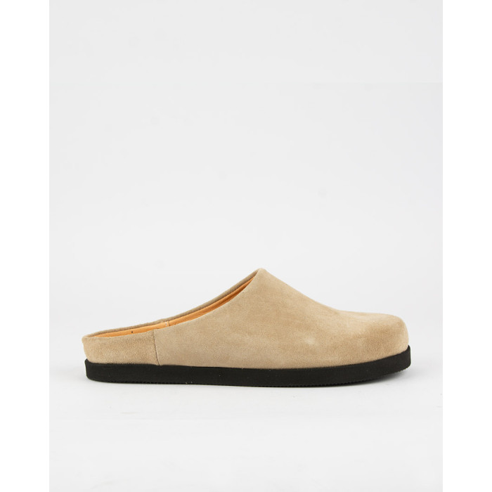 Zabudowane klapki damskie ALBA skóra welurowa