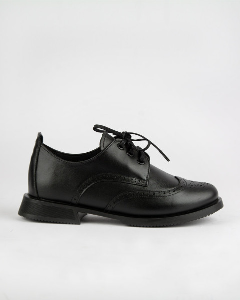 copy of Black leather bound oxfords BOTIMO