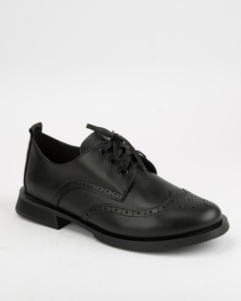 copy of Black leather bound oxfords BOTIMO