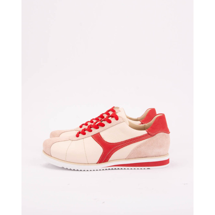 Różowe sneakersy damskie MADISON, skóra naturalna