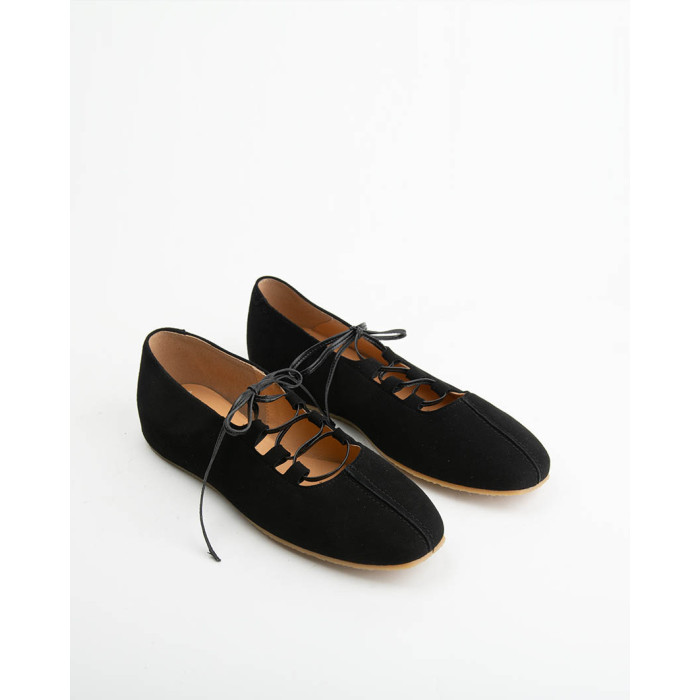 copy of Black lacquered Leah ballerinas with straps