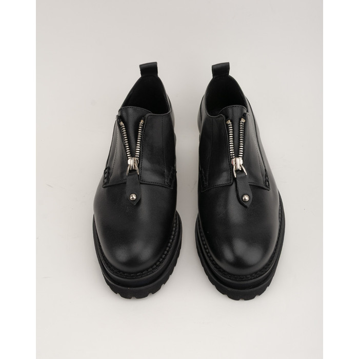 Black leather oxfords BOTIMO