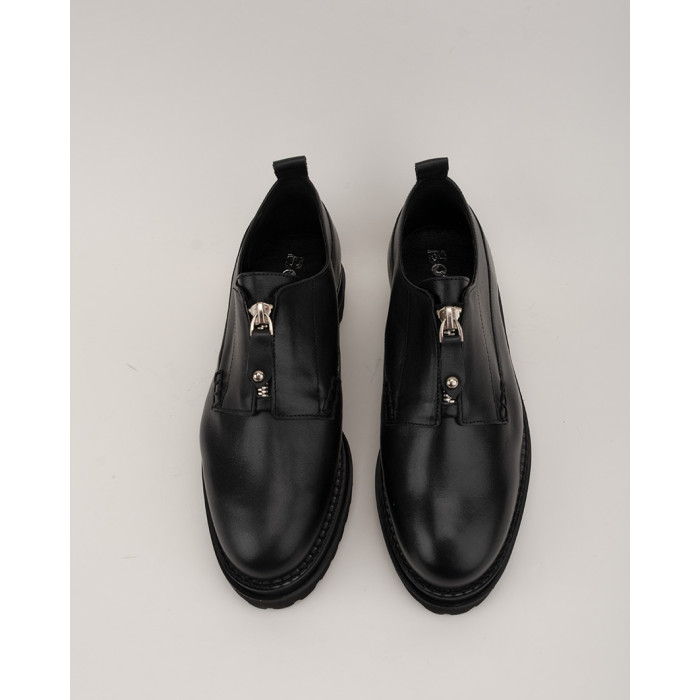 Black leather oxfords BOTIMO