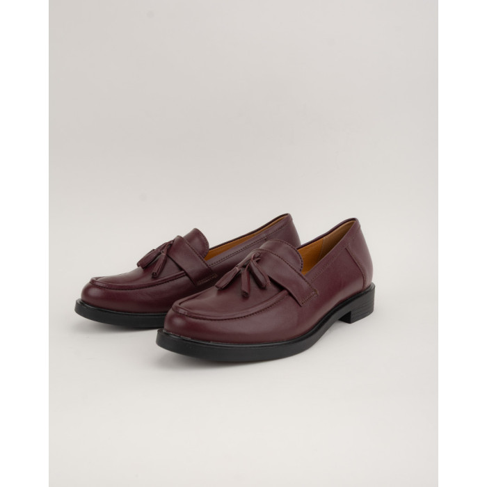 Maroon leather moccasins BOTIMO