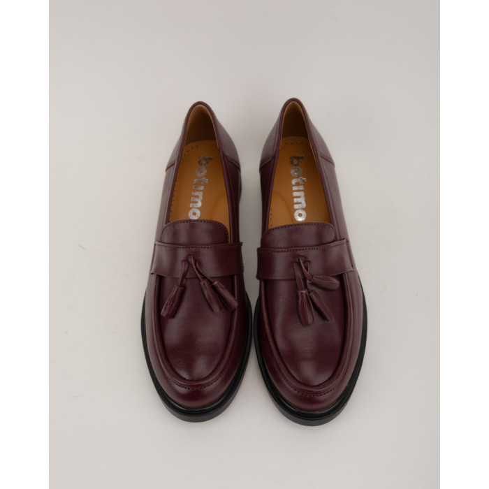 Maroon leather moccasins BOTIMO
