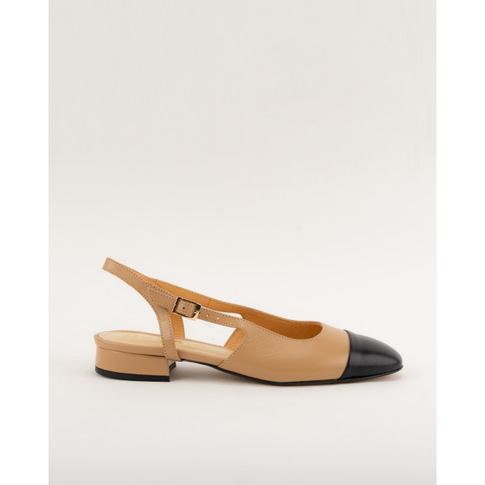 Baleriny bez pięty CHLOE, beżowe