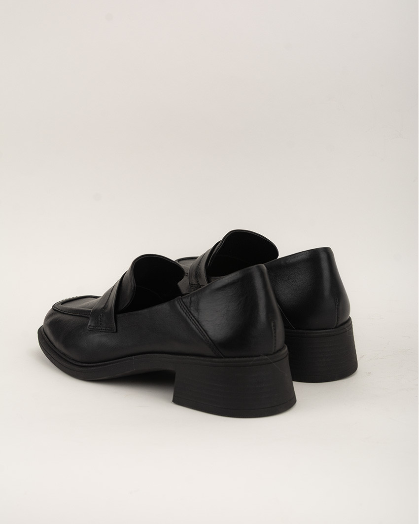 Damskie mokasyny LOTTA, czarne skóra naturalne