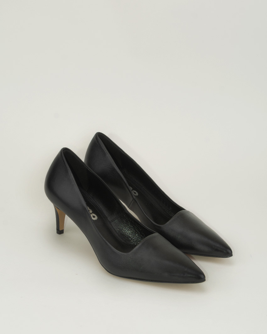 Czarne czółenka NOEL na szpilce, skóra licowa