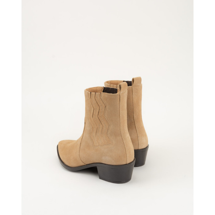 copy of Brown velour cowboy boots with low heel