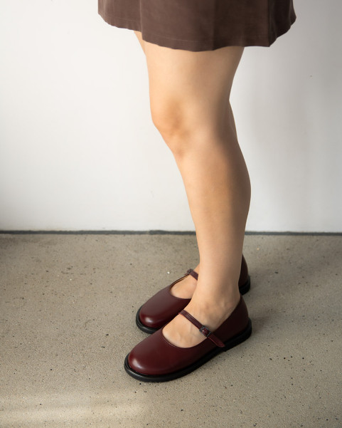 Bordowe baleriny barefoot...