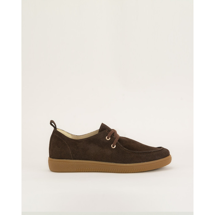 Miękkie półbuty SELENE sznurowane, zamsz naturalny