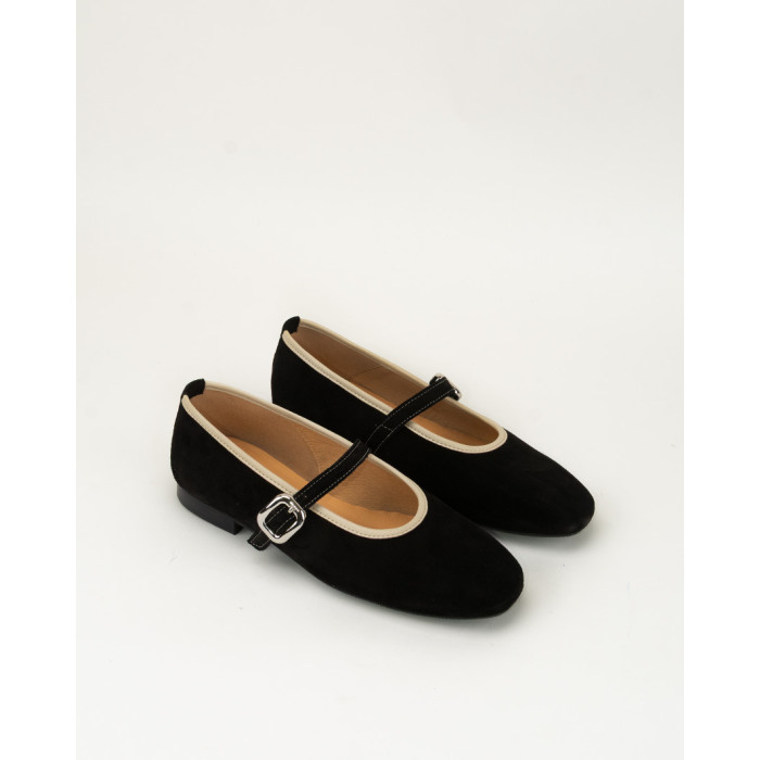 copy of Black lacquered Leah ballerinas with straps