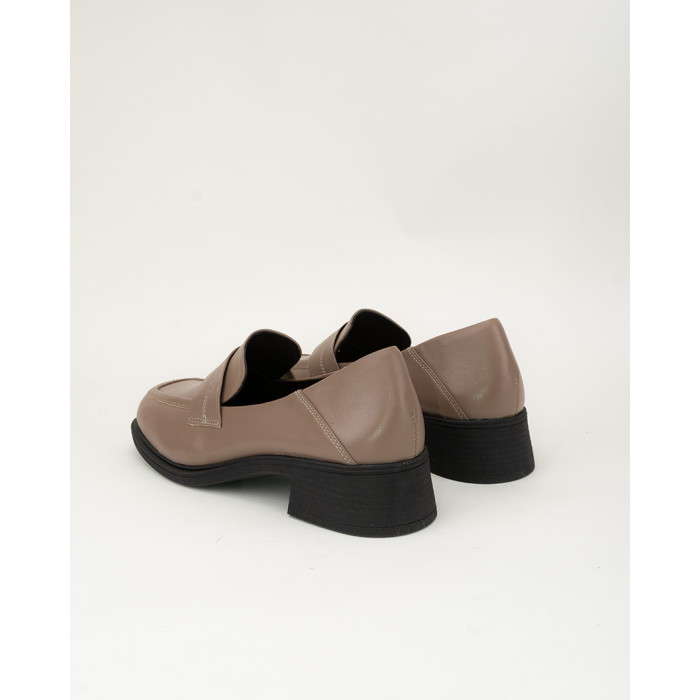 copy of Black leather moccasin with platform BOTIMO