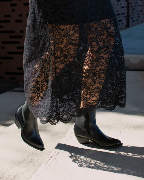 Czarne klasyczne botki...