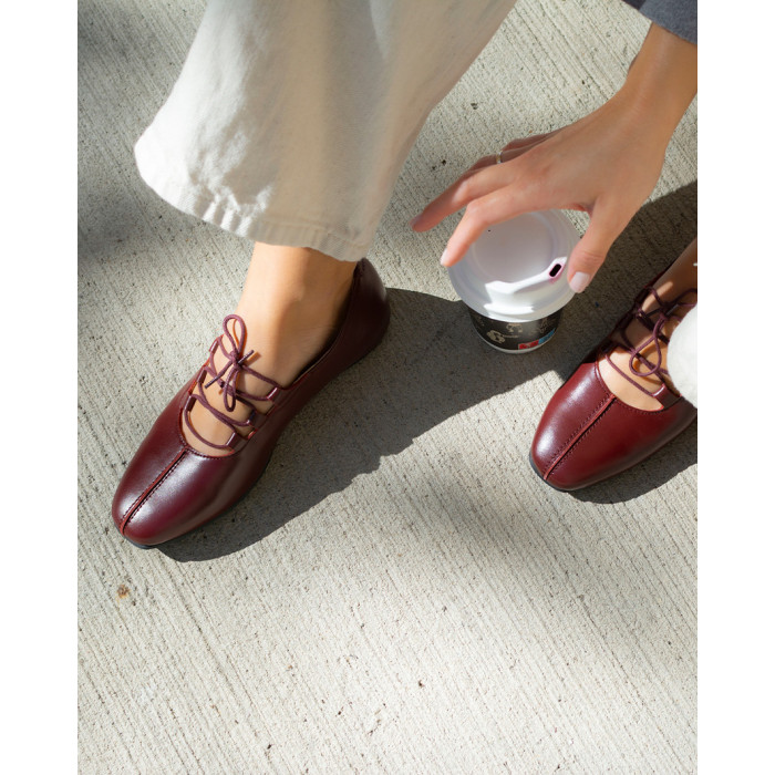 copy of Black lacquered Leah ballerinas with straps