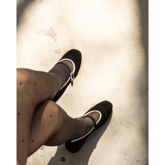 copy of Black lacquered Leah ballerinas with straps