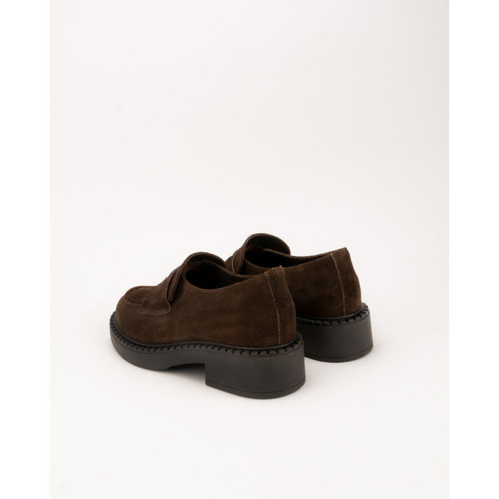copy of Black leather moccasin with platform BOTIMO