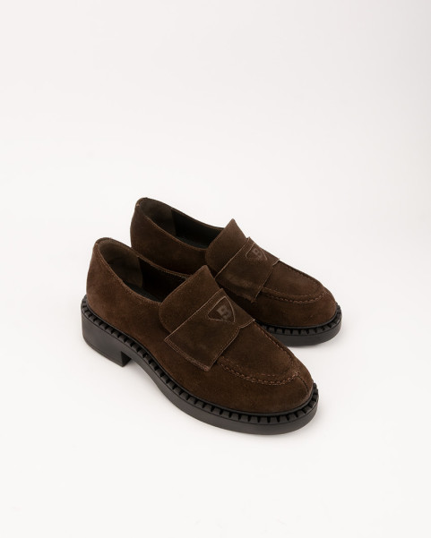 Brązowe damskie mokasyny...