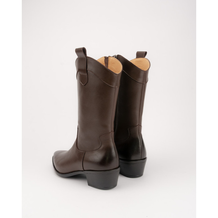 copy of Brown velour cowboy boots with low heel