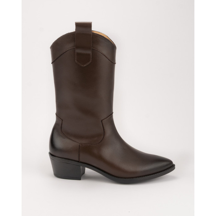 copy of Brown velour cowboy boots with low heel