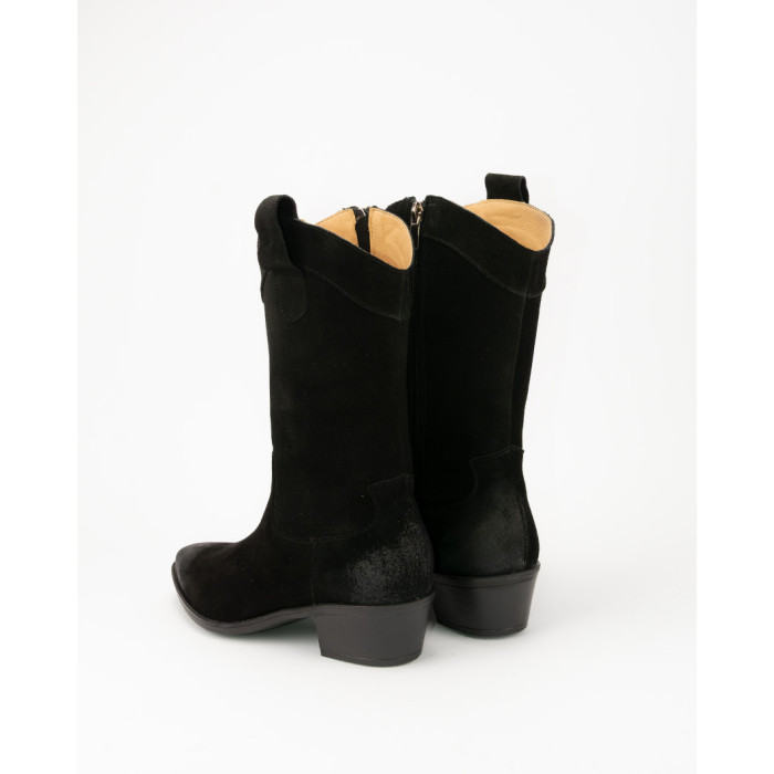 copy of Brown velour cowboy boots with low heel