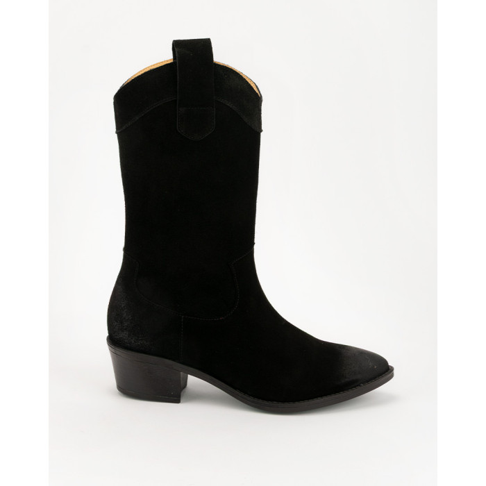 copy of Brown velour cowboy boots with low heel