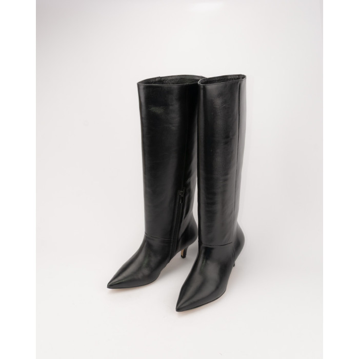 copy of Women's high boots with 5cm heel Ava, brown grain leather