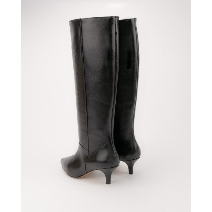 copy of Women's high boots with 5cm heel Ava, brown grain leather