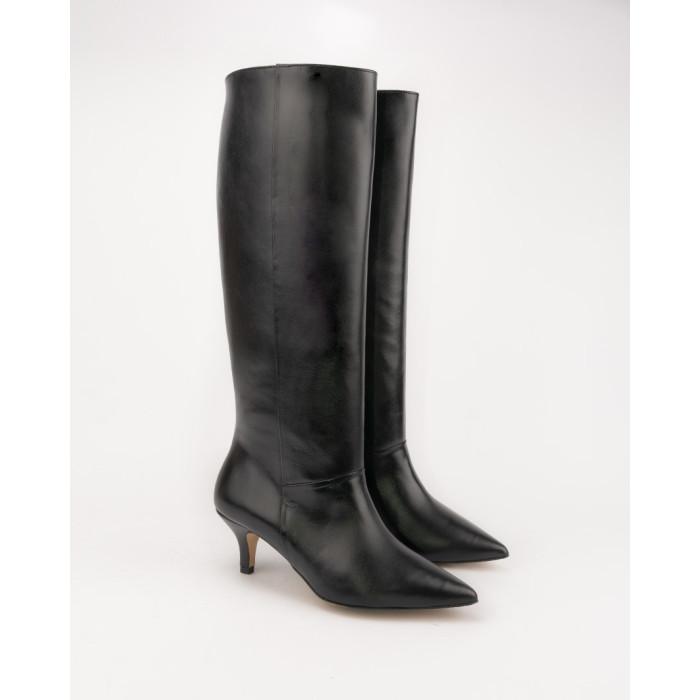 copy of Women's high boots with 5cm heel Ava, brown grain leather