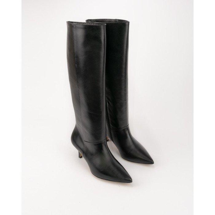 copy of Women's high boots with 5cm heel Ava, brown grain leather
