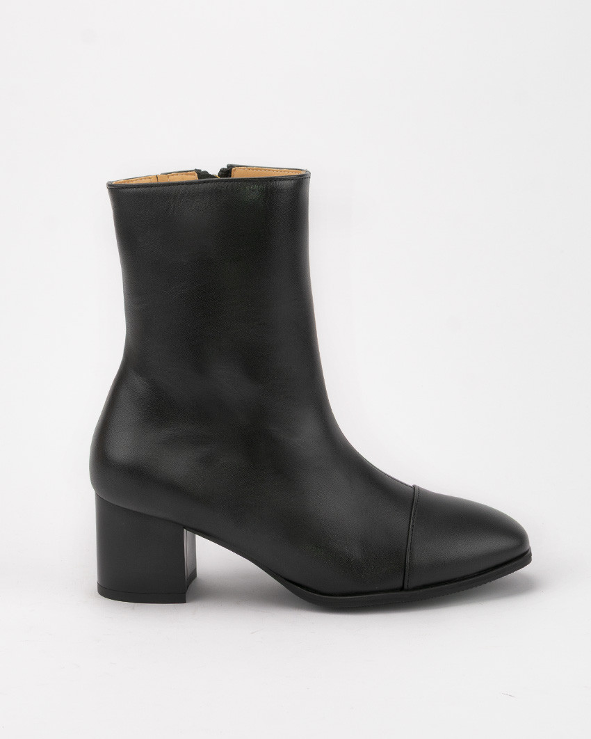 Skórzane botki damskie RAYA na słupku